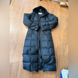 UGG Black Puffer Jacket with Fur Collar